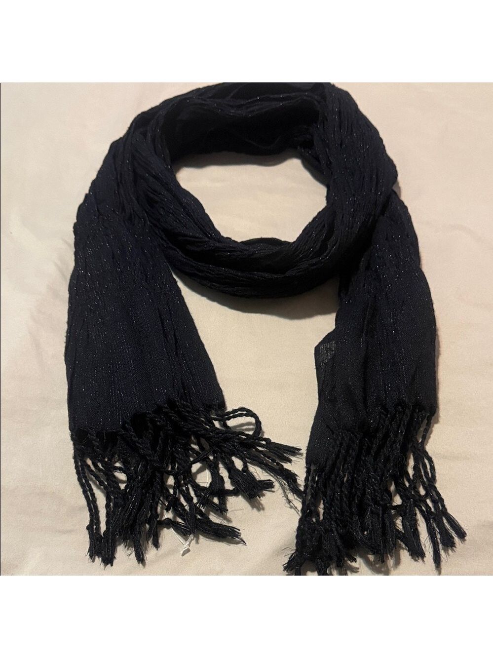 Elegant Black Scarf/ Shawl - Picture 6 of 14